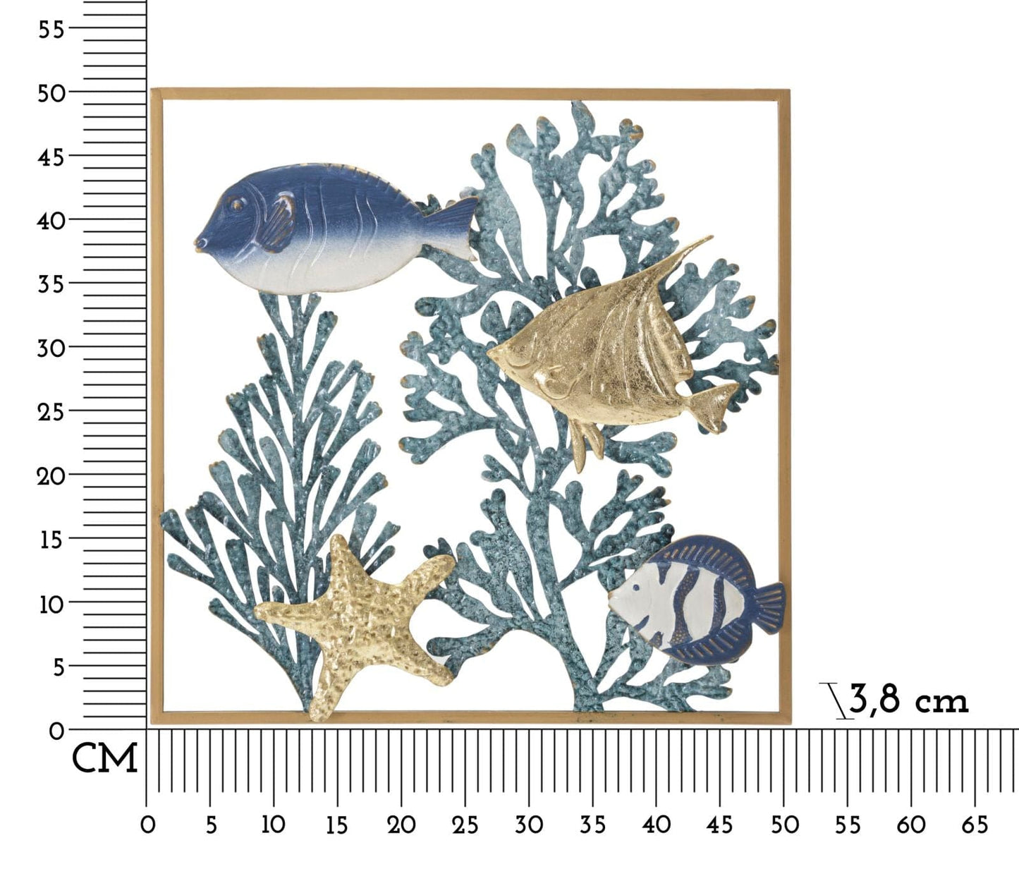 Mauro Ferretti IRON WALL PANEL FISH CM 50,2X3,8X50,2