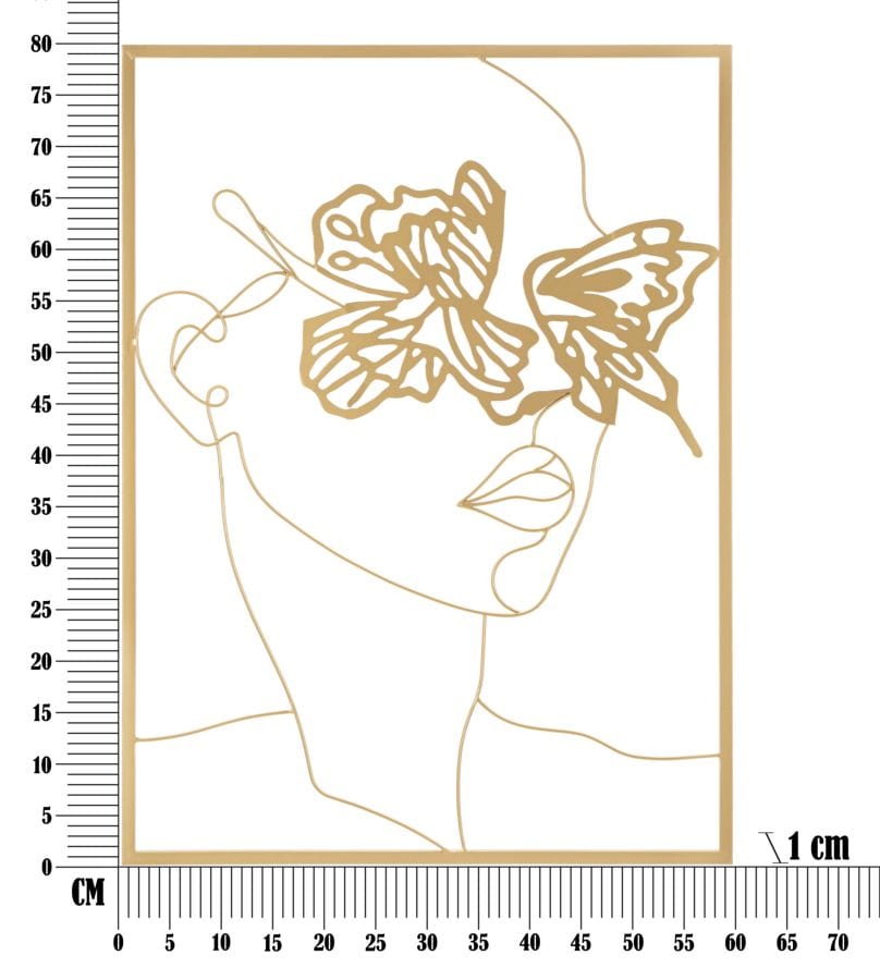 Mauro Ferretti IRON WALL PANEL GOLD FACE CM 60X1X80