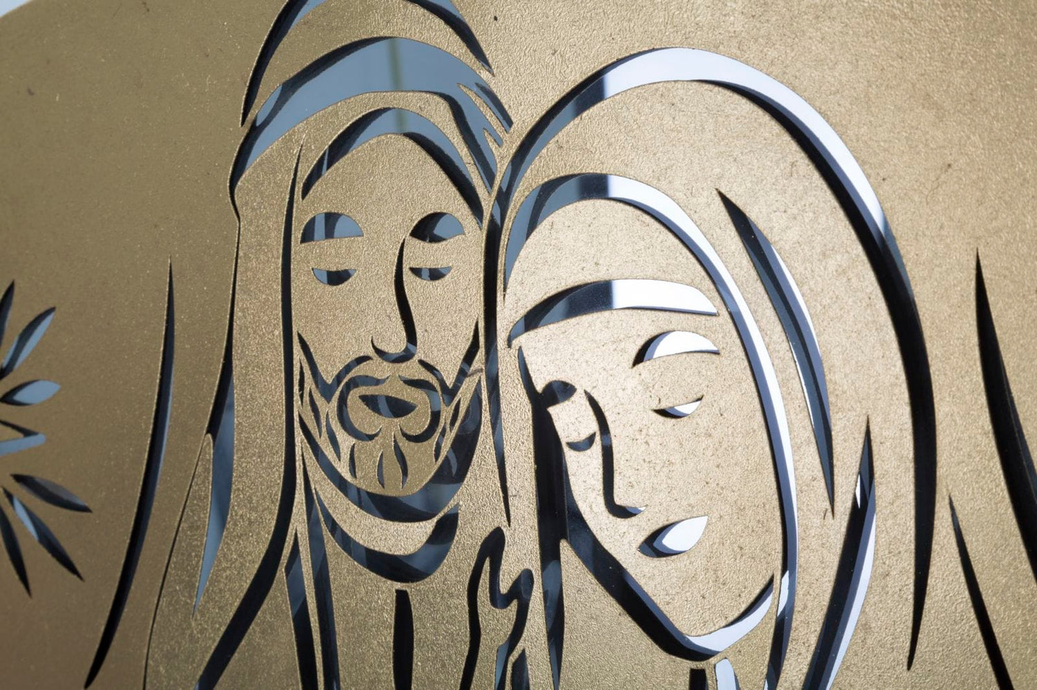 Mauro Ferretti IRON WALL PANEL NATIVITY GOLD -B- CM 120X2X60