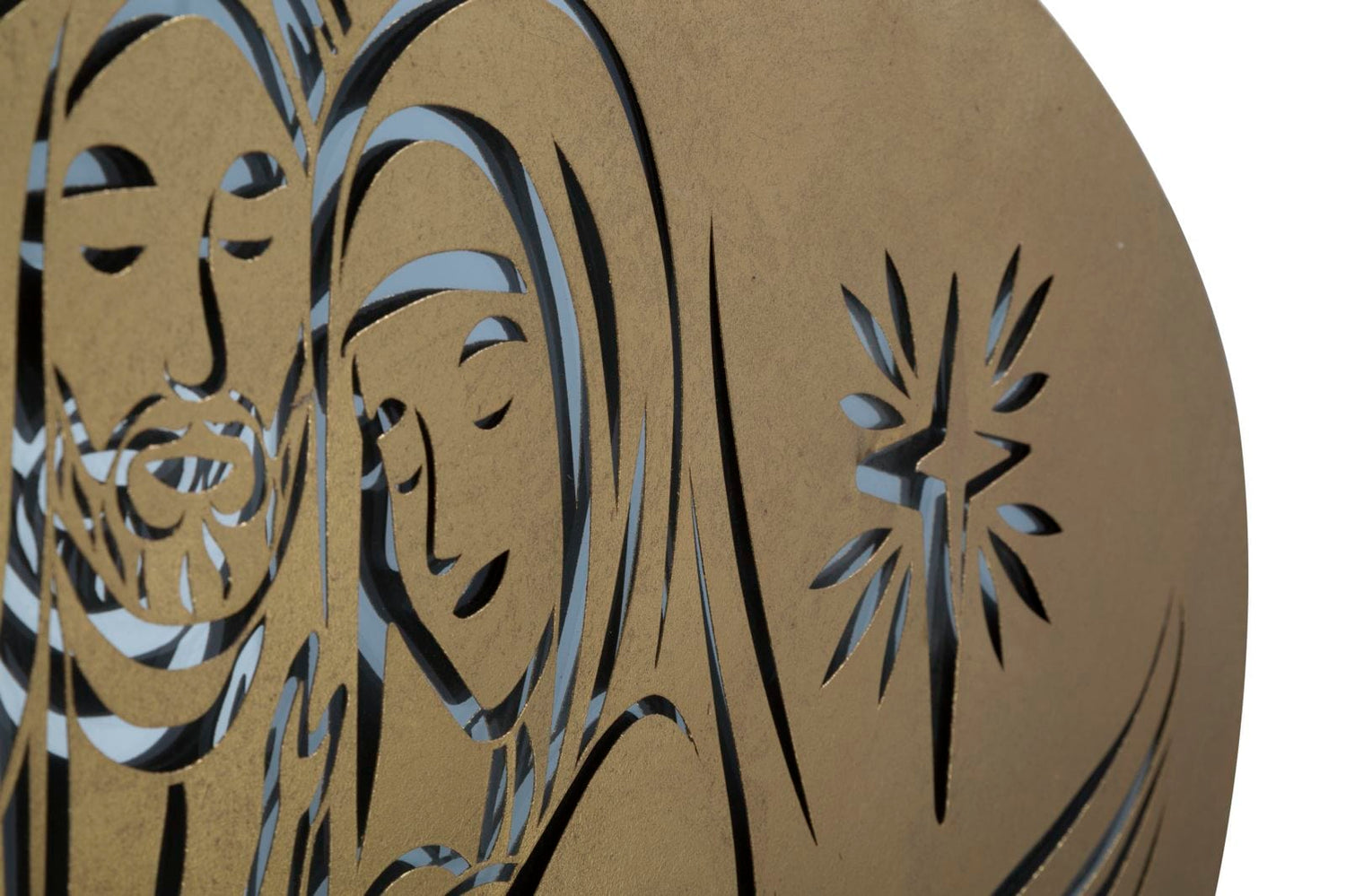 Mauro Ferretti IRON WALL PANEL NATIVITY GOLD -B- CM 120X2X60
