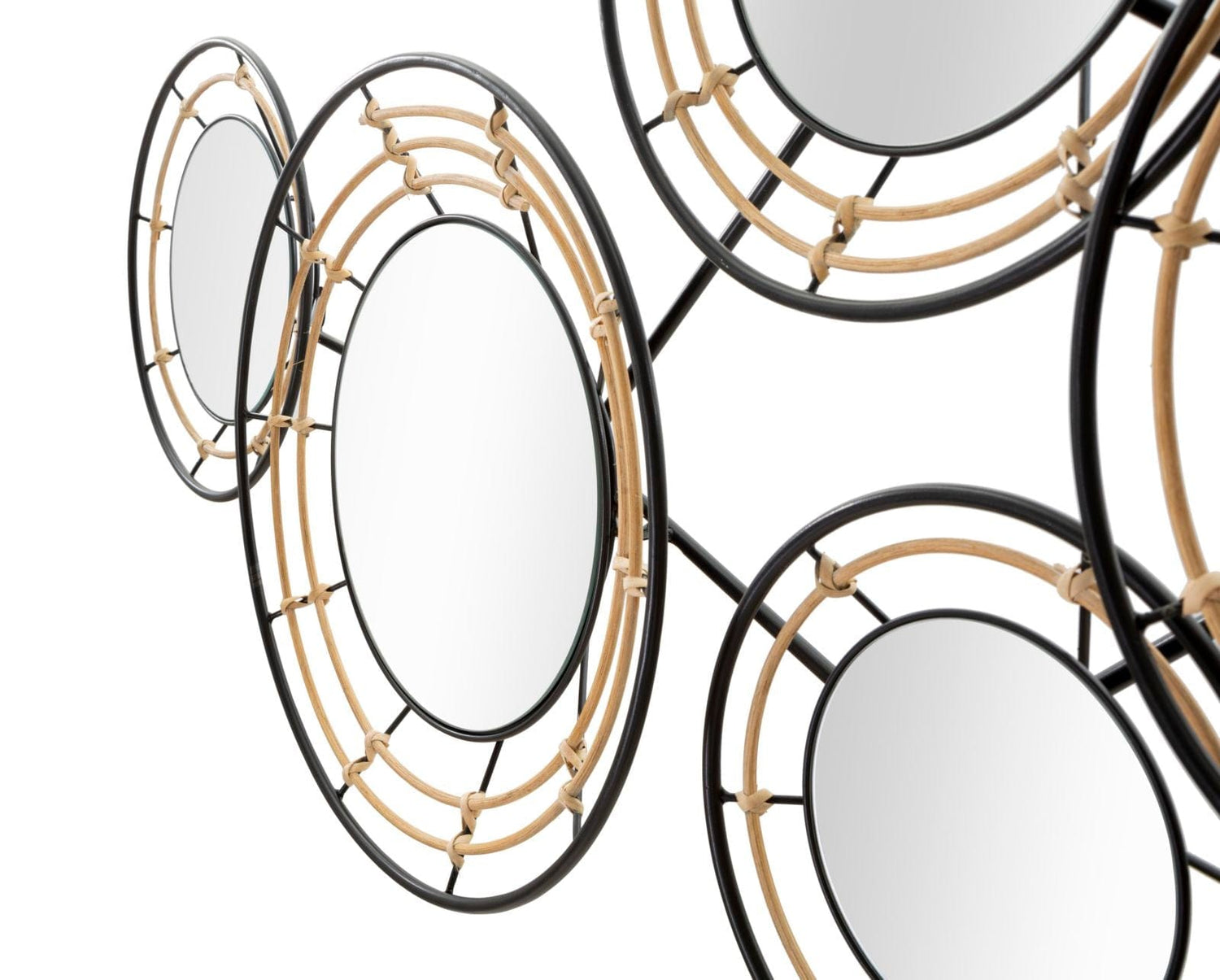 Mauro Ferretti IRON WALL PANEL WITH MIRRORS OPORTO CM 111X9,5X59
