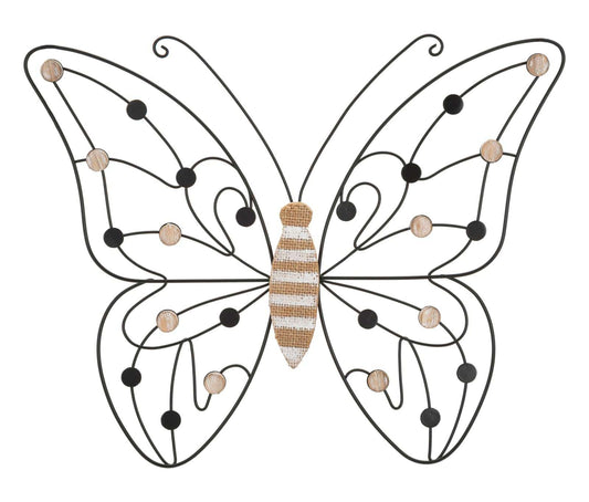 Mauro Ferretti IRON/WOOD WALL PANEL BUTTERFLY CM 39,5X1,5X33,5 MIN 2