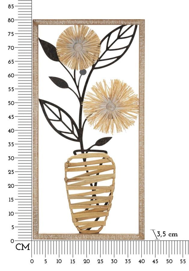Mauro Ferretti IRON/WOOD WALL PANEL VASO CM 40X3,5X80