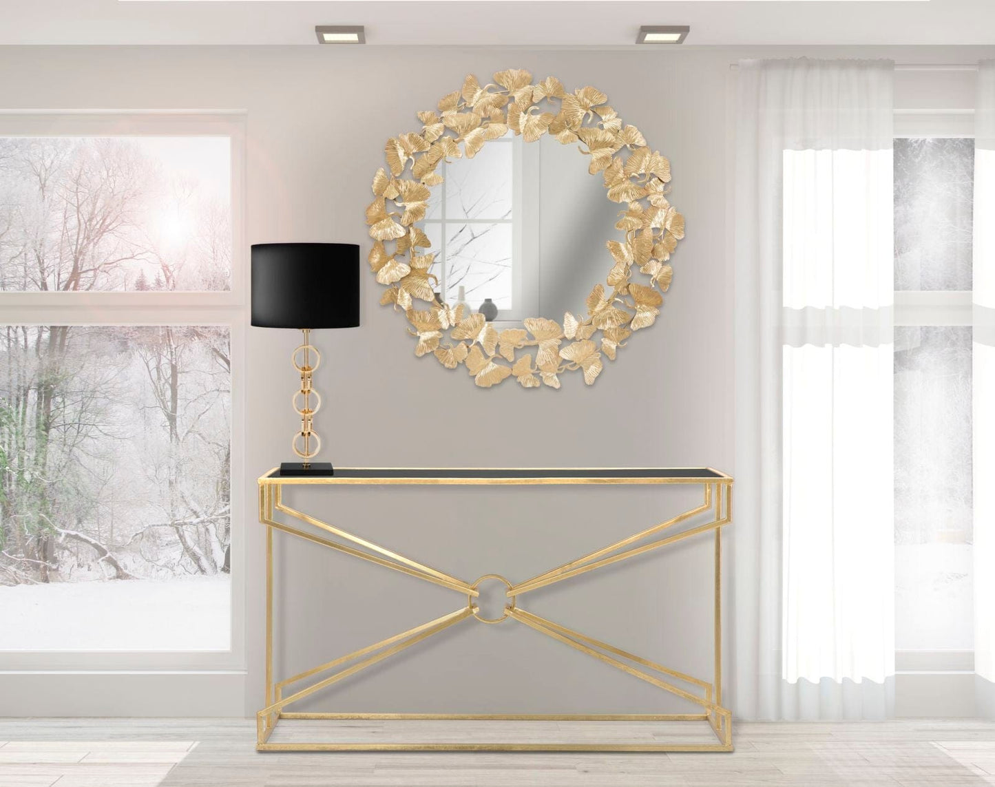 Mauro Ferretti MIRROR LEAF ROUND CM Ø 87X2,5
