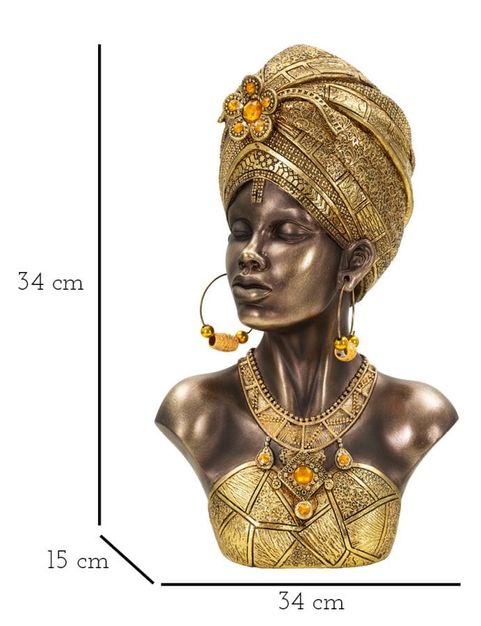 Mauro Ferretti MUMBASA STATUE CM 21X15X34