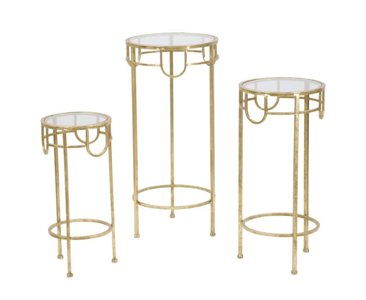 Mauro Ferretti TV HOLDER GOLD SET OF 3 PCS CM Ø 33X70
-28X60-23X50