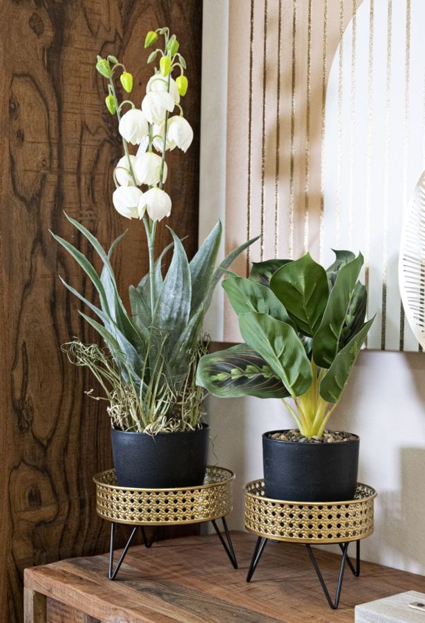 Mauro Ferretti VASE HOLDER BOSSY SET 2 PCS CM Ø 20,5X13-18X13