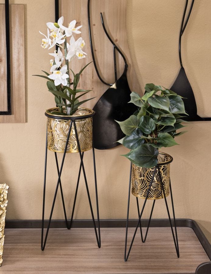 Mauro Ferretti VASE HOLDER DRAK SET 2 PCS CM 21X20X46-18X18X32