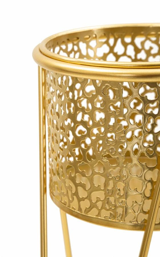 Mauro Ferretti VASE HOLDER GLOD SET 2 PCS CM 21X20X46-18X18X32