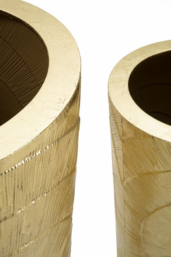 Mauro Ferretti VASE HOLDER GOLDELY SET 3 PCS CM Ø 50,8X114,9-40X92,7-29,8X70,5