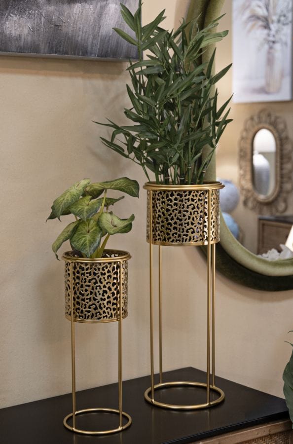 Mauro Ferretti VASE HOLDER NAT SET 2 PCS CM Ø 17X46-14X34