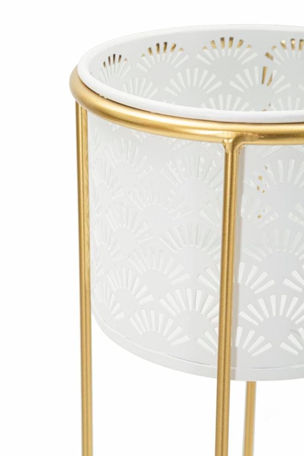 Mauro Ferretti VASE HOLDER WHITY SET 2 PCS CM Ø 17X46-14X34