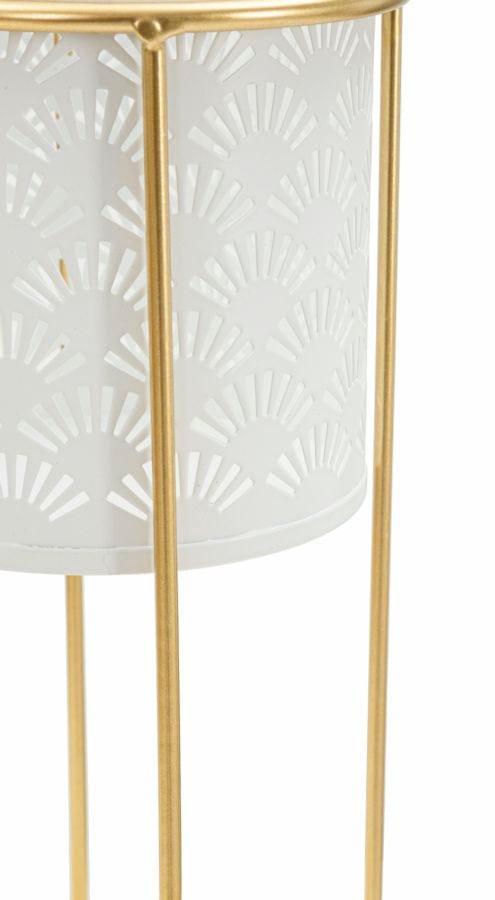 Mauro Ferretti VASE HOLDER WHITY SET 2 PCS CM Ø 17X46-14X34