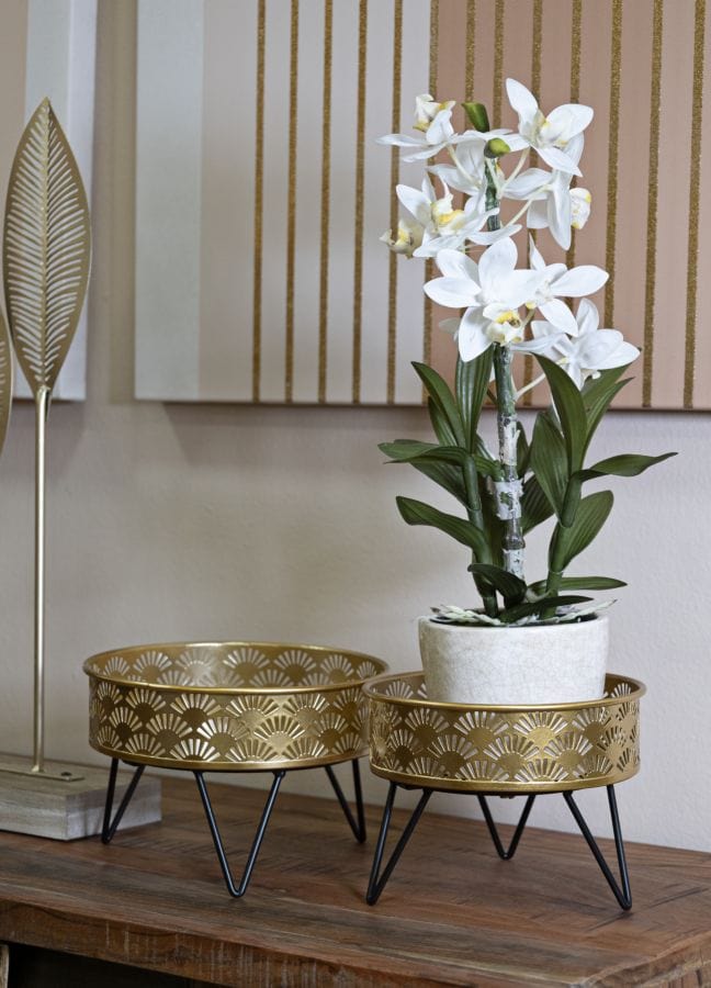 Mauro Ferretti VASE HOLDER ZANNY SET 2 PCS CM Ø 20,5X13-18X13