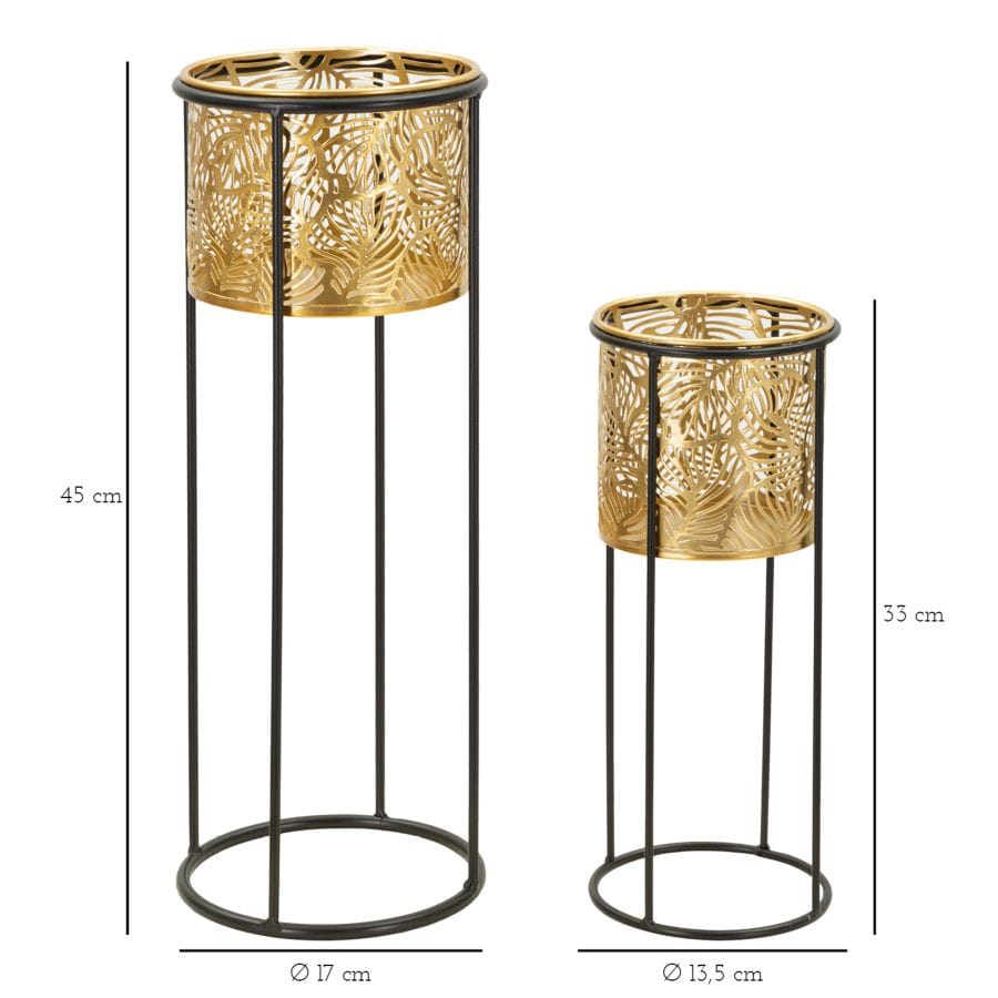 Mauro Ferretti VASE HOLDERFLAT COPPIA SET 2 PCS CM Ø 17X45-13,5X33