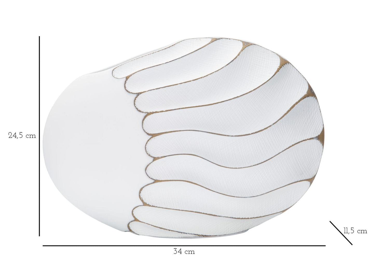 Mauro Ferretti VASE POLYRESIN LINES CM 34X11,5X24,5