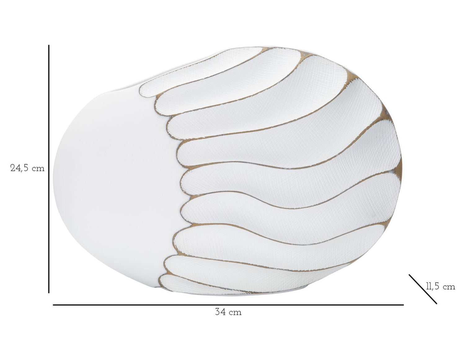 Mauro Ferretti VASE POLYRESIN LINES CM 34X11,5X24,5