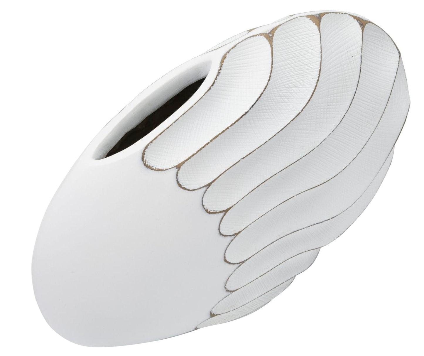 Mauro Ferretti VASE POLYRESIN LINES CM 41X12X27