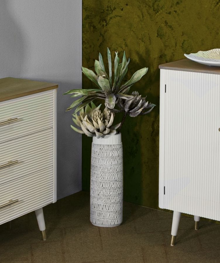 Mauro Ferretti VASE POLYRESIN NAIROBI OVAL CM 19X12X50