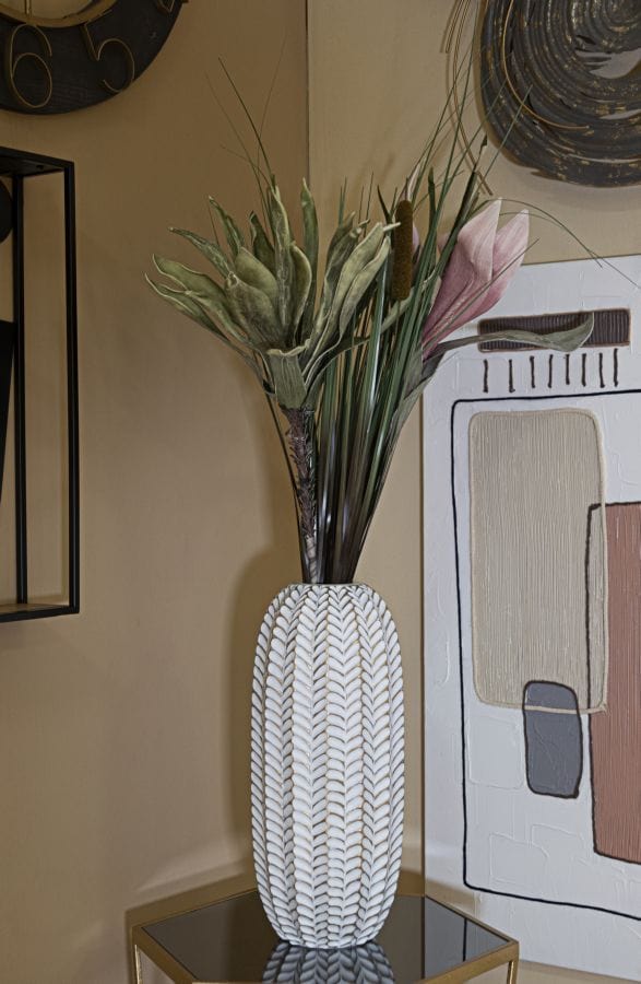 Mauro Ferretti VASE RESINA LEAF CM Ø 18,5X46