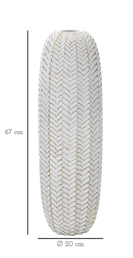 Mauro Ferretti VASE RESINA LEAF CM Ø 20X67