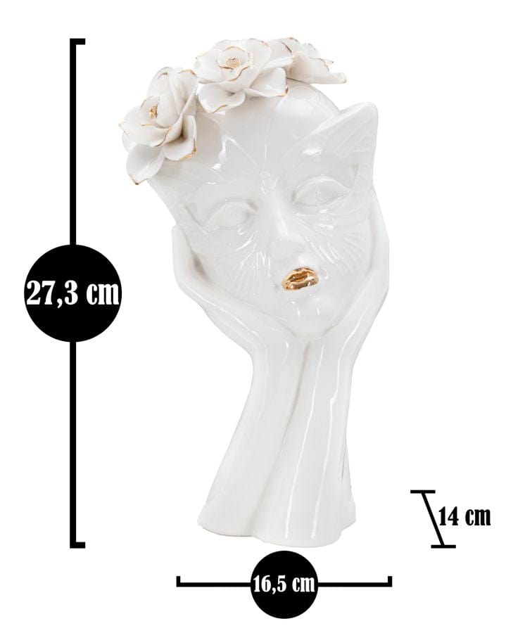 Mauro Ferretti VASE WOMAN MASK CM 16,5X14X27,3