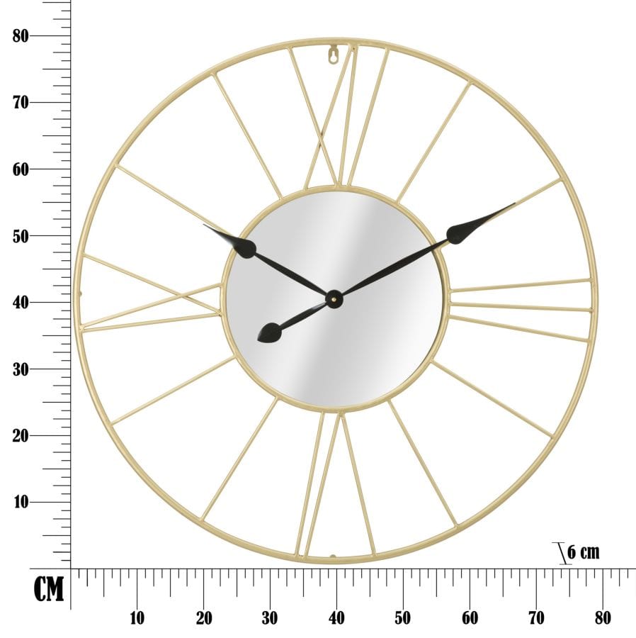 Mauro Ferretti WALL CLOCK WITH MIRROR GLAM STICK CM Ø 80X6