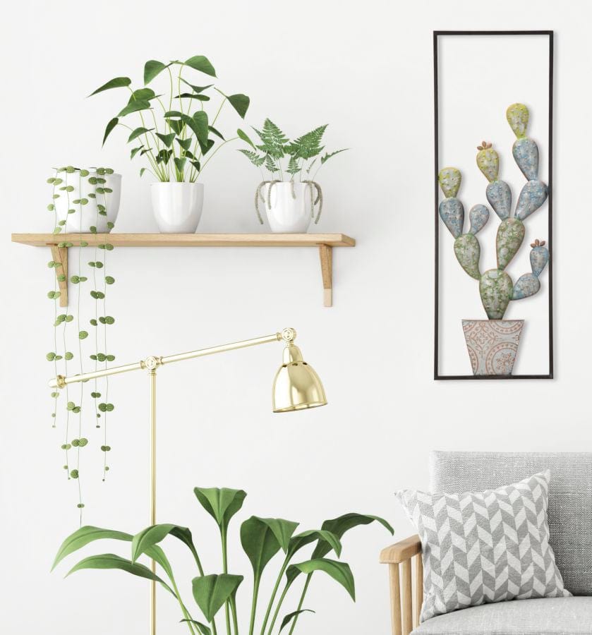 Mauro Ferretti WALL DECORATION CACTUS-FRAME -A- CM 31X2,5X90