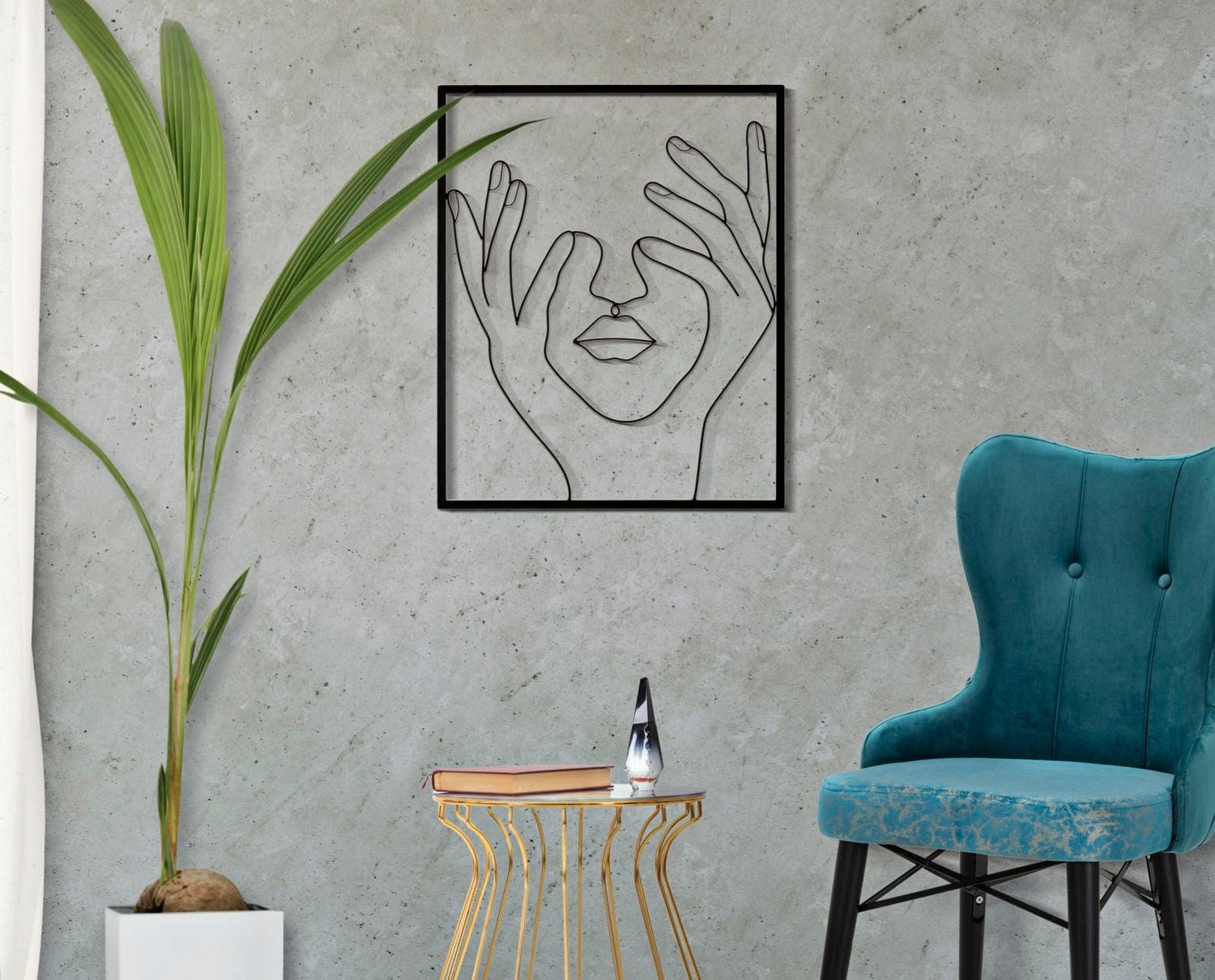 Mauro Ferretti WALL DECORATION SIMPLY FACE CM 50,5X1,3X61