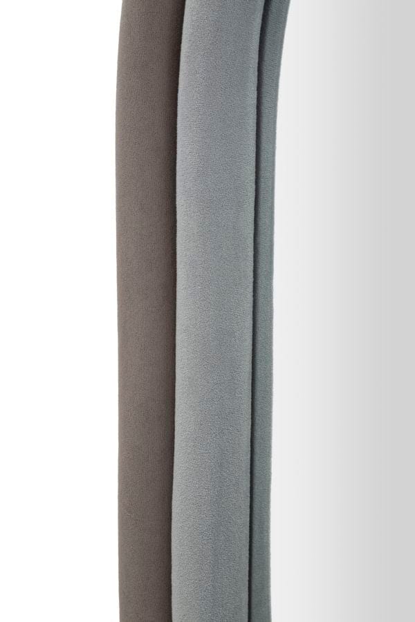 Mauro Ferretti WALL MIRROR ANTONY GREY VELVET CM 60X4X90