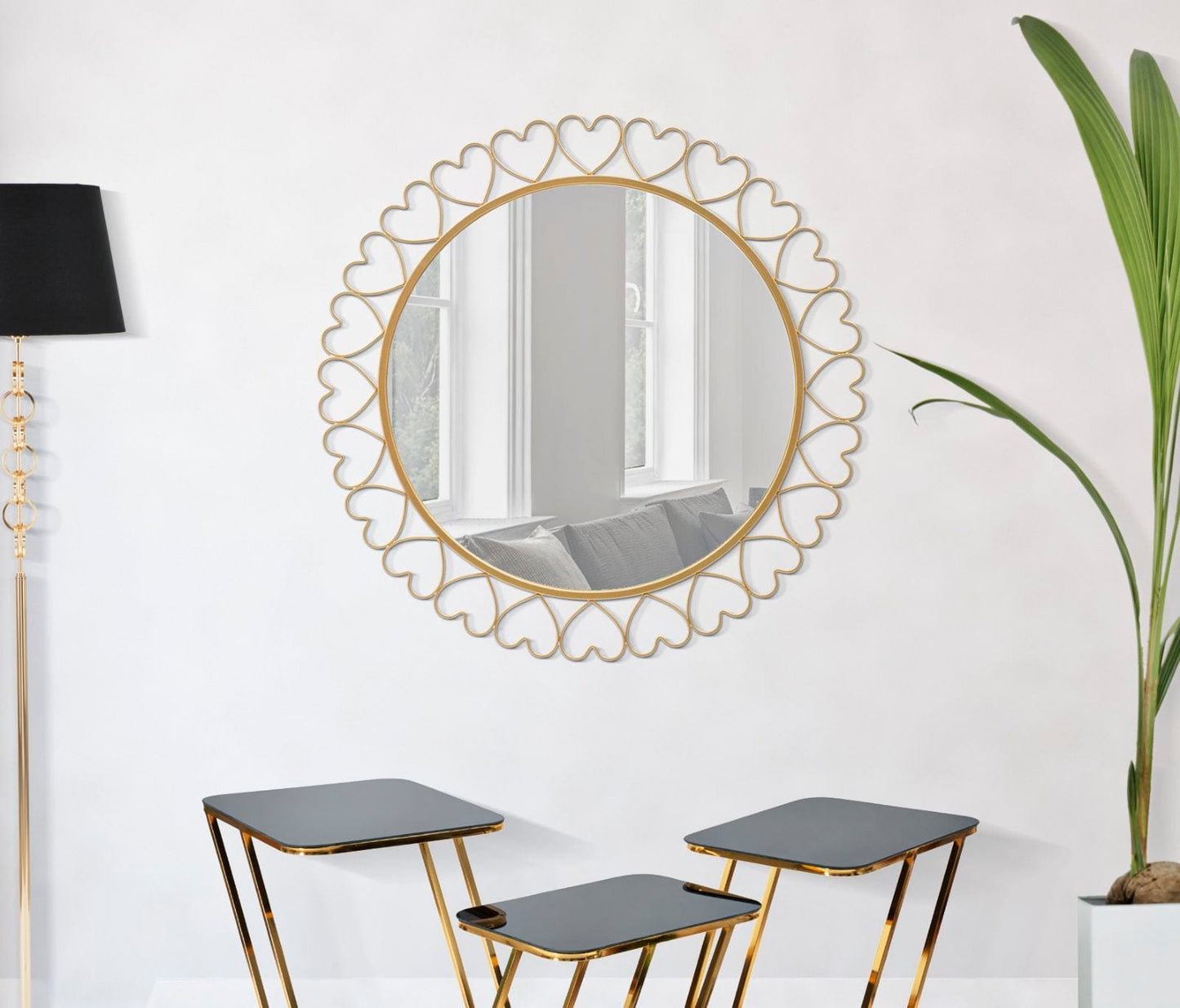 Mauro Ferretti WALL MIRROR HEARTS CM Ø 80X2,5